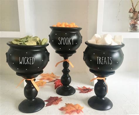 10 Outdoor Halloween Decor Ideas with Plastic Witch Cauldrons
